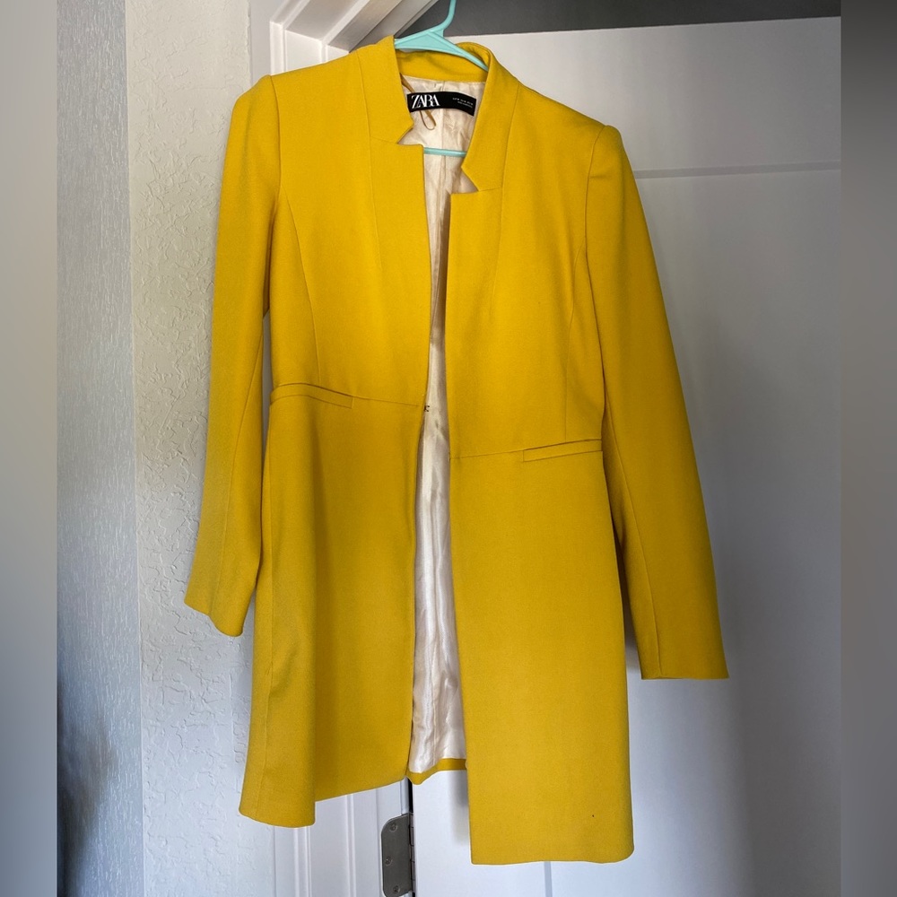 ZARA Yellow Blazer Coat